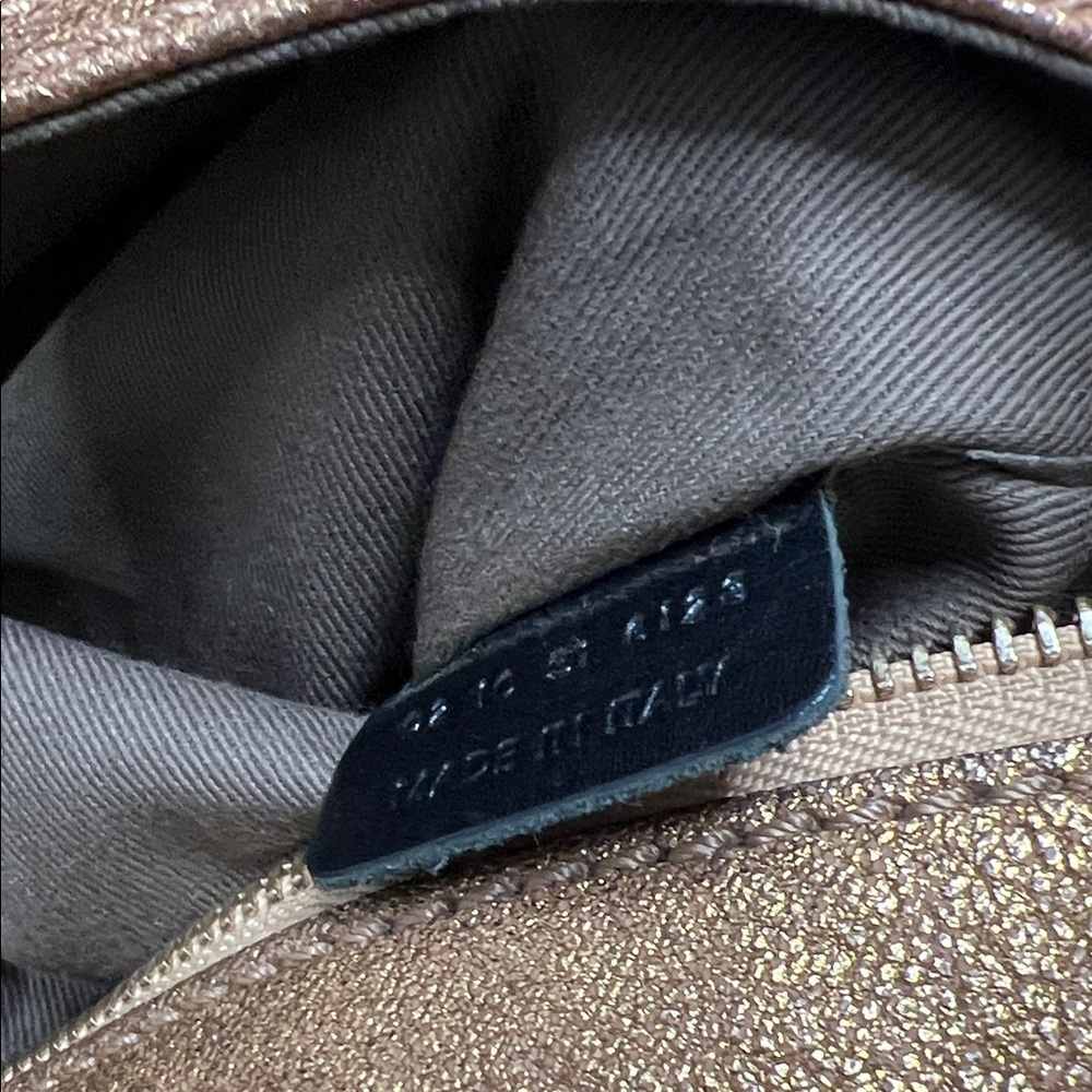 Chloé Gold Metallic Tote Bag Large Logo Shoulder Bag Designer Handbag - Picture 15 of 16